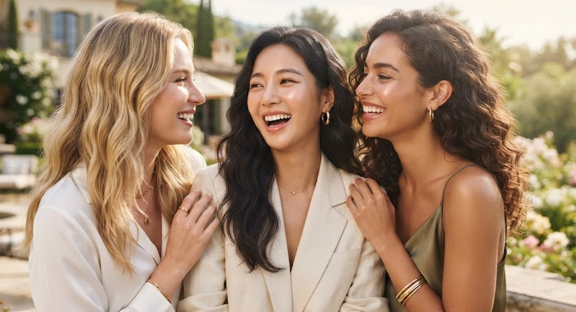 Three confident women representing RIMAN leadership community